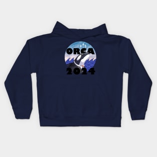 Orcas for 2024 Kids Hoodie